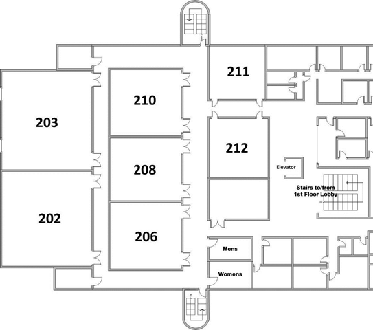 TMSL 2nd Floor Classroom Map